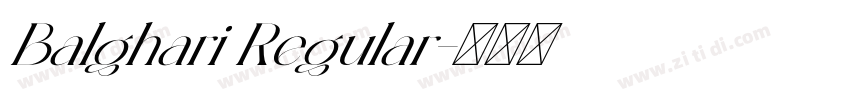 Balghari Regular字体转换